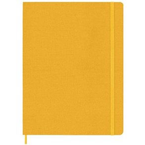 Moleskine XL Hard Lin orange-gul silke