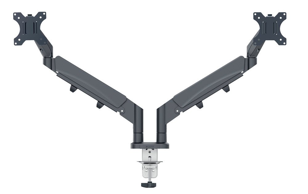 Monitor Arm Ergo Space Saving Dual, Dark Grey