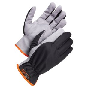 Montagehandske i kunstlder A100 Gr/Sort Str. 11
