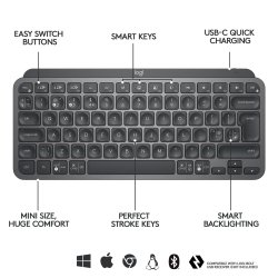 MX Keys Mini Minimalist Wireless Keyboard Graphite
