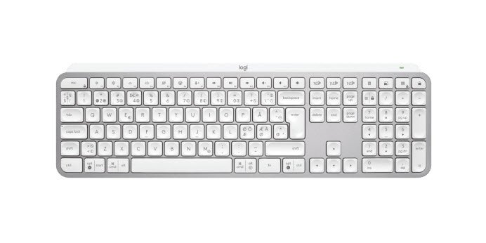 MX Keys S Wireless Keyboard, Pale Grey (Nordic)