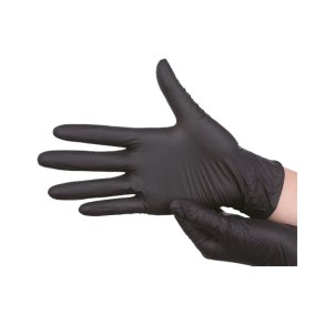 Nitrilhandsker Sort pudderfri, Large (100 stk)