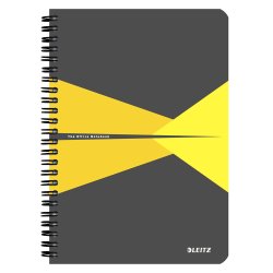 Notesblok Office karton A5 linjeret gul