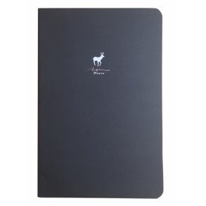 Notesbog 19x25,5cm Linieret Elg-motiv