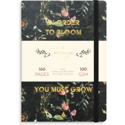 Notesbog A5 Deluxe Flower Linieret