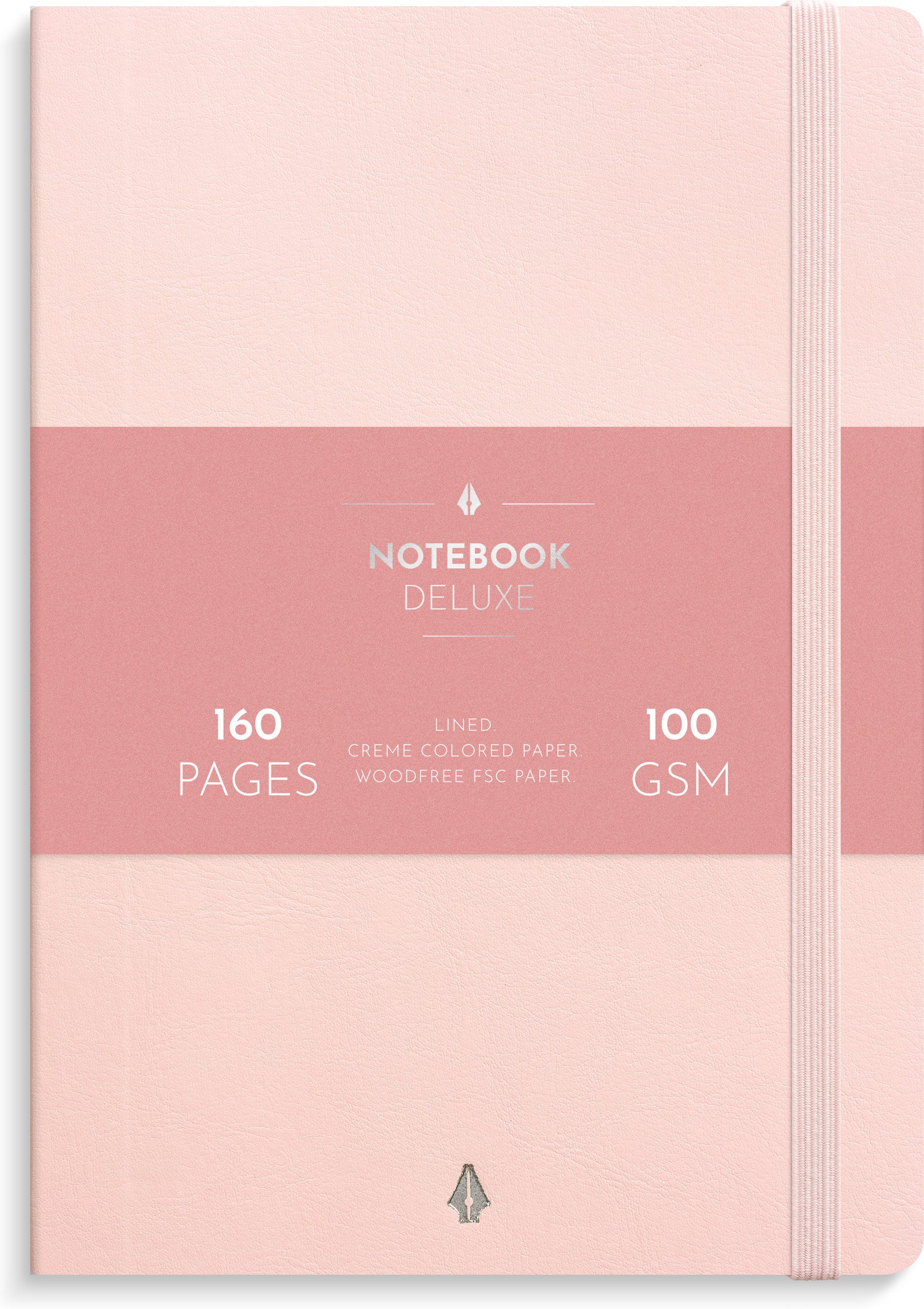 Notesbog A5 Deluxe Pink Linieret