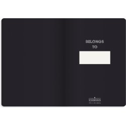 Notesbog A5 Deluxe Sort Linieret