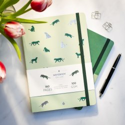 Notesbog B5 Deluxe Green Panther Linieret