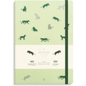 Notesbog B5 Deluxe Green Panther Linieret