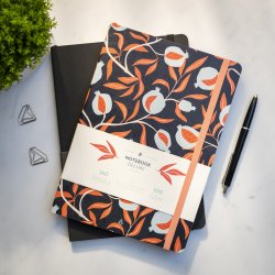 Notesbog B5 Deluxe Sort Linieret