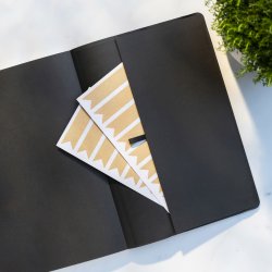 Notesbog B5 Deluxe Sort Linieret