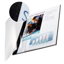 Omslag i karton 7mm A4 sort/klar (10)