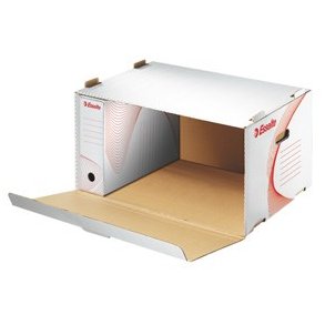 Opbevaringskasse karton frontben hvid