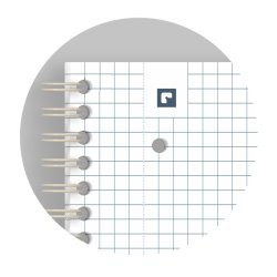 Oxford Kollegieblok A4+ Kvad Sand m/ Sand Spiral