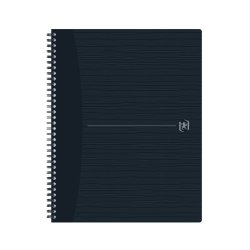 Oxford Kollegieblok A4+ Kvad Sort m/ Sort Spiral