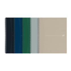 Oxford Kollegieblok A4+ Lin Grn m/ Grn Spiral