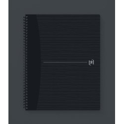 Oxford Kollegieblok A4+ Lin Sort m/ Sort Spiral