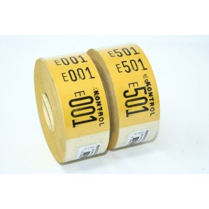 Pakkekontrol 3-delt Gul