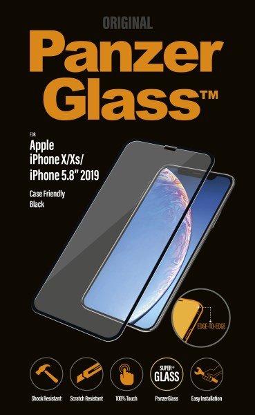 PanzerGlass iPhone X/Xs/11 Pro Black Case Friendly