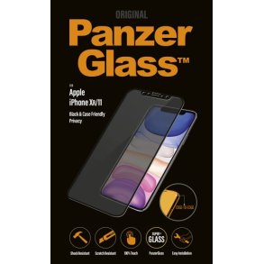 PanzerGlass iPhone XR/11 Privacy Black Friendly