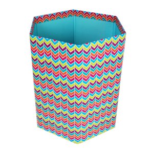Papirkurv zigzag farvet