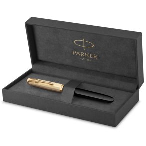 Parker 51 fyldepen deluxe i gaveske sort/guld