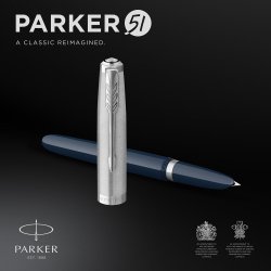Parker 51 fyldepen i gaveske midnatsbl/krom