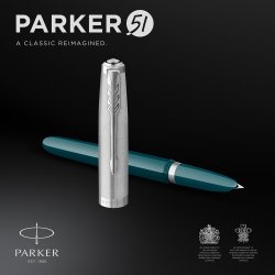 Parker 51 fyldepen i gaveske turkisbl/krom