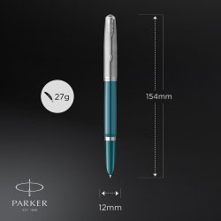 Parker 51 fyldepen i gaveske turkisbl/krom