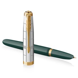 Parker 51 Premium fyldepen i gaveske grn/slv