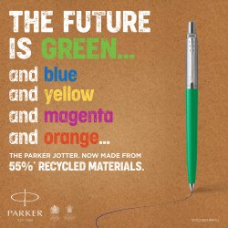 Parker kuglepen Jotter 55% recycled blister grn