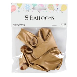 Party Balloner Guld  8sttk