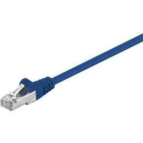 Patch-Cable CAT5e SF/UTP 2xRJ45 PVC CCA Blue (1m)