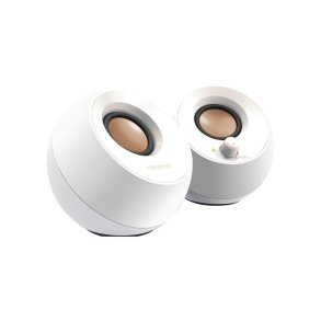 Pebble 2.0 USB Speakers, White
