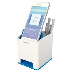 Penneholder Sound WOW hvid/bl