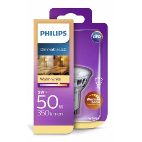 Phillips LED GU10 5W Glas Dmpbar