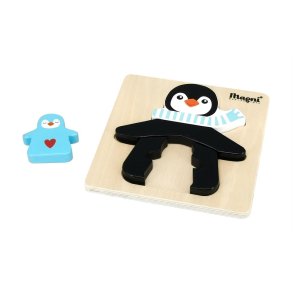 Pingvin puslespil, bl, 100% FSC tr