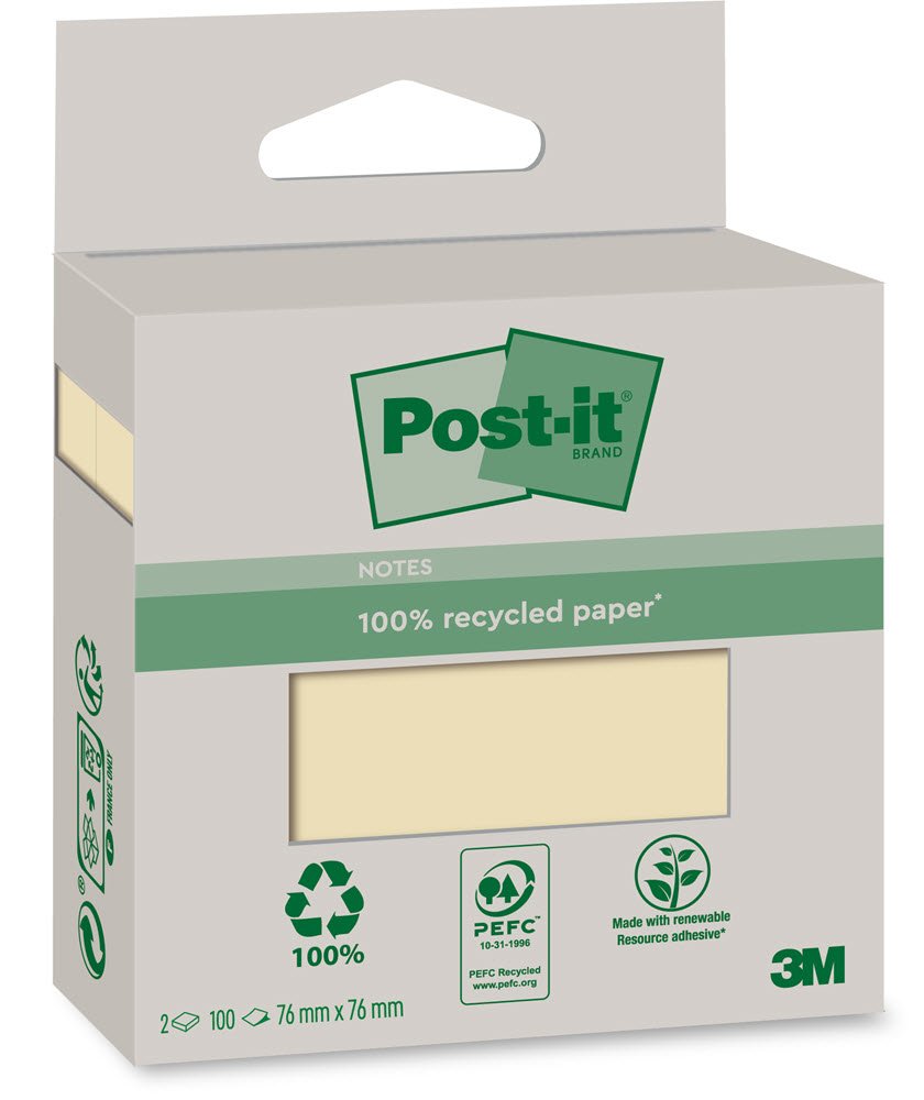 Post-it Canary Yellow 76x76 Recycl (2)