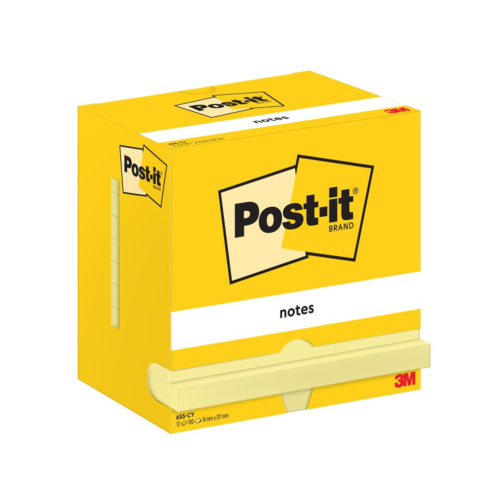 Post-it Notes 76x127 gul (12)