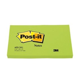 Post-it Notes 76x127 neon grn