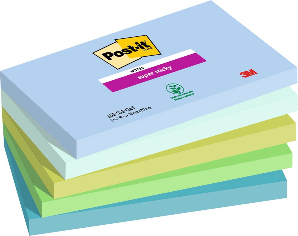 Post-it SS Oasis 76x127 90sh (5)