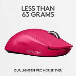 PRO X SUPERLIGHT Wireless Gaming Mouse, Magenta