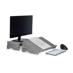 Q-riser 110 Circular Monitor Stand Grey