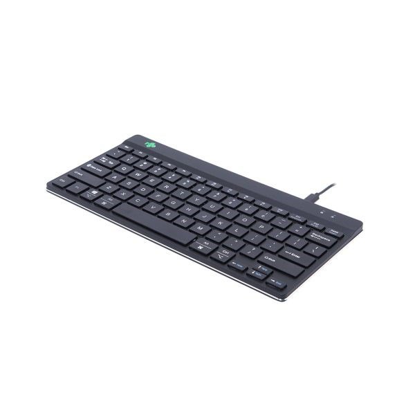 R-Go Compact Break ergonomic wired keyboard, Black