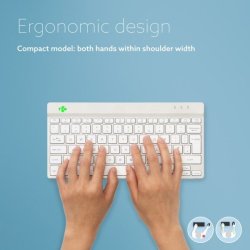 R-Go Compact Break ergonomic wired keyboard White