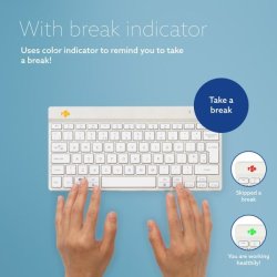 R-Go Compact Break ergonomic wired keyboard White