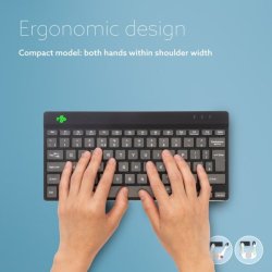R-Go Compact Break ergonomic wirel keyboard Black