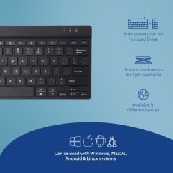 R-Go Compact Break ergonomic wirel keyboard Black