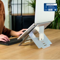 R-Go Riser Flexible Laptop Stand adjustable Silver