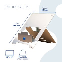 R-Go Riser Flexible Laptop Stand adjustable Silver